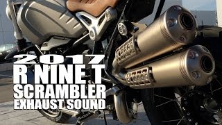 2017 R nineT Scrambler Exhaust Sound [upl. by Erlandson]