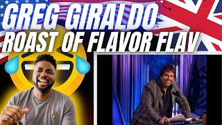 🇬🇧BRIT Reacts To GREG GIRALDO  ROAST OF FLAVOR FLAV [upl. by Arrak]