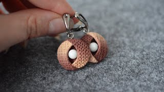 fabric polymer clay earrings tutorial DIY jewelry [upl. by Pierrepont]