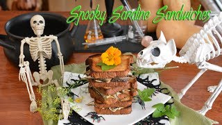 Spooky Sardine Sandwiches  Easy Sandwich Ideas  Quick Lunches [upl. by Norreht]