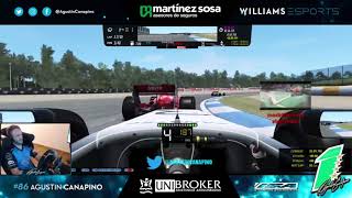 Agustin Canapino corriendo la primer fecha de quotThe Race quot con Williams Esports [upl. by Yorgerg912]