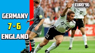 England vs Germany 6  7 Highlights Semi Finals Euro96 [upl. by Darra]