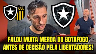 CUSPIU NO PRATO QUE COMEU DAMIÁN SUAREZ DIZ QUE BOTAFOGO É UMA BAGUNÇA E QUE O PEÑAROL VAI GANHAR [upl. by Bibby]