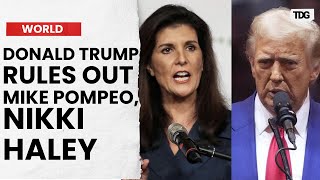 Donald Trump Rules Out Mike Pompeo Nikki Haley From New White House Team [upl. by Inittirb]