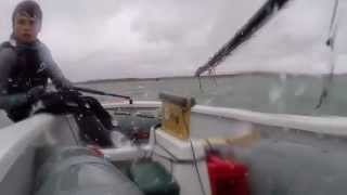 Extreme optimist sailing 30 knots GoPro HERO 3 [upl. by Attenwahs]