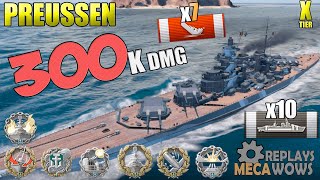 Preussen 8 Kills amp 298k Damage  World of Warships Gameplay 4k [upl. by Killen]