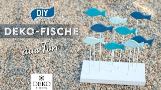 DIY süße DekoFische aus Ton selbermachen How to Deko Kitchen [upl. by Hoisch]