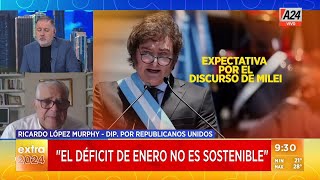 🔴 quotEl déficit de enero no es sosteniblequot  Ricardo López Murphy antes de la apertura de sesiones [upl. by Durstin]