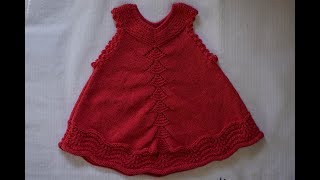 Knitting Baby Frock  Tunic Part1 [upl. by Uoliram]