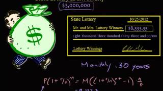 Annuity  Present Value of State Lottery Winnings [upl. by Dleifxam163]