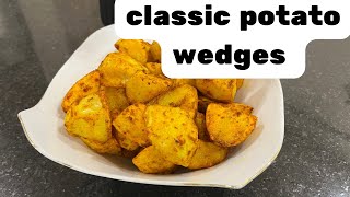 THE CLASSIC POTATO WEDGES RECIPE QUICK DINNER SNACK IDEA [upl. by Kreit783]