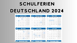 Schulferien Deutschland 2024 [upl. by Richer]