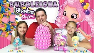 Giant Food Surprise Egg  Shopkins Shoppies Dolls  Bubbleisha [upl. by Nama]