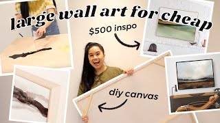 CREATING LARGE WALL DECOR FROM SCRATCH AFFORDABLE DIY FRAMED CANVAS ART [upl. by Eolanda]