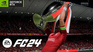 If Liverpool wins UEFA Champions League  Liverpool vs Manchester United  FC 24 [upl. by Yriek840]