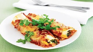 Spinach and Ricotta Cannelloni  How to make Spinach and Ricotta Cannelloni Complete Recipe [upl. by Oinotna]