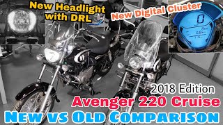 Bajaj Avenger 220 Cruise 2018 Edition vs Old Edition  Side by Side Comparo  New Changes [upl. by Ettenajna]