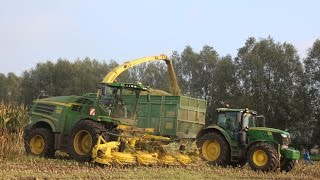 John Deere 8600 i mais hakselen 2015 Meganck Haenebalcke [upl. by Jurdi450]