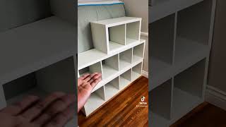 DIY Room Makeover Using Ikea Kallax Shelves to make Queen Loft Bed  Ikea Hack  Mini Vlog [upl. by Kape]