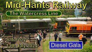 Mid Hants Railway Diesel Gala Saturday 13th July 2024 [upl. by Annovy]