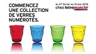 Collection de verres numérotés DURALEX amp Intermarché Vincennes [upl. by Asirehc]