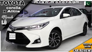 Toyota Corolla Altis Grande 18 X 2023 NEW RIMS  Detailed Review with Pricemian motors [upl. by Enileoj313]