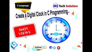 Create a clock in C Language  How to create digital clock in C  DIGITALCLOCK [upl. by Betsy351]