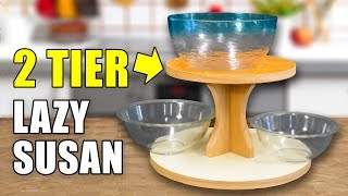 How to Make a Lazy Susan Turning Table  2 TIERS [upl. by Terence723]