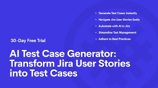 AI Test Case Generator Transform Jira User Stories into Test Cases [upl. by Kiona]