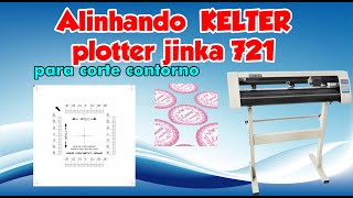 Alinhando KELTER plotter jinka 721 Corte contorno [upl. by Ardnaeel334]