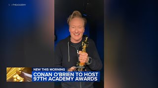 Conan OBrien to host the 2025 Oscars on ABC [upl. by Ahsilet]