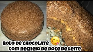 COMO FAZER BOLO DE CHOCOLATE RECHEADO FÁCIL  Amanda Silva [upl. by Donnelly863]