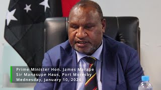 Prime Minister Marape addresses nation on public service payroll issue [upl. by Nemraciram]