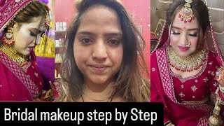 Bridal makeup step by step  bridal silicone makeup [upl. by Sharma]