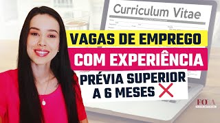 VAGAS COM EXPERIÊNCIA SUPERIOR A 6 MESES  Departamento Pessoal em 2024 [upl. by Yrrep]