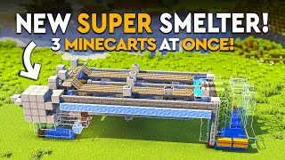 Minecraft NEW Super Smelter Tutorial  Infinite Fuel  23k PHR [upl. by Countess]