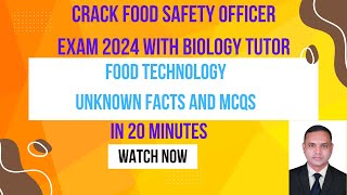 FOOD TECHNOLOGY MCQS   FOOD SAFETY OFFICER 2024  fso foodsafetyofficer foodsafety fso2024 [upl. by Selig]