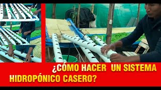 Cómo hacer un sistema hidropónico NFT casero con tubos PVC [upl. by Hildebrandt97]