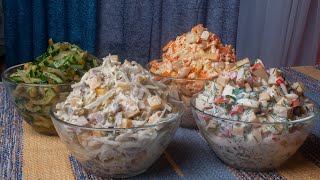 4 Salate in 20 Minuten fürs neue Jahr Viele leckere Salatrezepte Fertigmenü für jeden Anlass [upl. by Enilesor994]