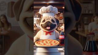 Puppy been critics for Pizza 🍕but he Revenge 😈🤣 dog aipug ai funnyvideo usa shorts [upl. by Lyrehc]