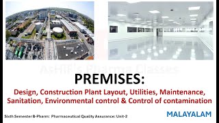 PREMISES Part 1 Design Construction Plant Layout Utilities Maintenance Sanitation [upl. by Llenaj]