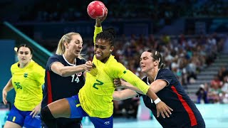 Brasil é eliminado pela Noruega no handebol feminino em Paris2024  AFP [upl. by Ennaeel516]