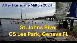 Hurricane Milton Aftermath  FLOODING at CS Lee Park Geneva FL [upl. by Adraynek]