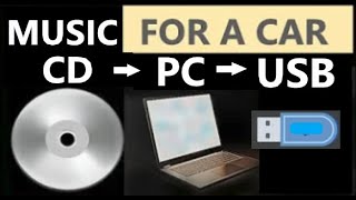 Transfer Rip Copy Music CD to PCComputer to USB Music for a Car [upl. by Linoel]