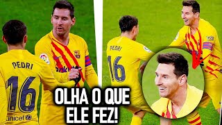 O GESTO de PEDRI no JOGO que FEZ MESSI FELIZ NOVAMENTE  OLHA o QUE ELE FEZ [upl. by Lertnahs]