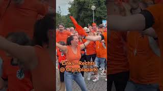 shorts Links  Rechts Oranje Fans stimmen sich gemeinsam aufs EMAchtelfinalspiel ein [upl. by Meelas836]