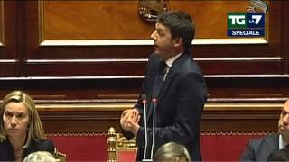 Fiducia al Senato  Il discorso di Matteo Renzi 24022014 [upl. by Rech]