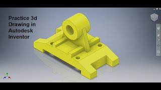 Autodesk Inventor 3d Practice Drawing for Beginners  Inventor Tutorials  Inventor Cad 3D Basics [upl. by Rolyt]