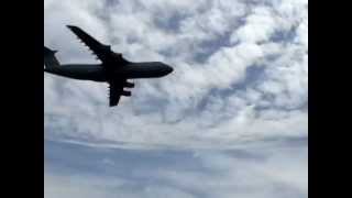 Lockheed C5 Galaxy fly over at Oshkosh [upl. by Zanahs]