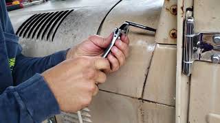 Removing Rusted Screw from Windshield hinge 1972 Toyota FJ40 Part 2 [upl. by Cathrin]